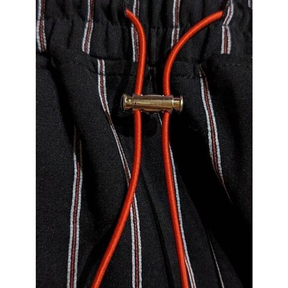 Homme + Femme Los Angeles Women's Pinstripe Polyester Knit Pants Black Size Smal - Picture 7 of 8
